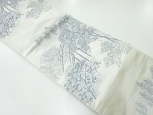 アンティーク 遠山に松笹模様織出し袋帯(材料)